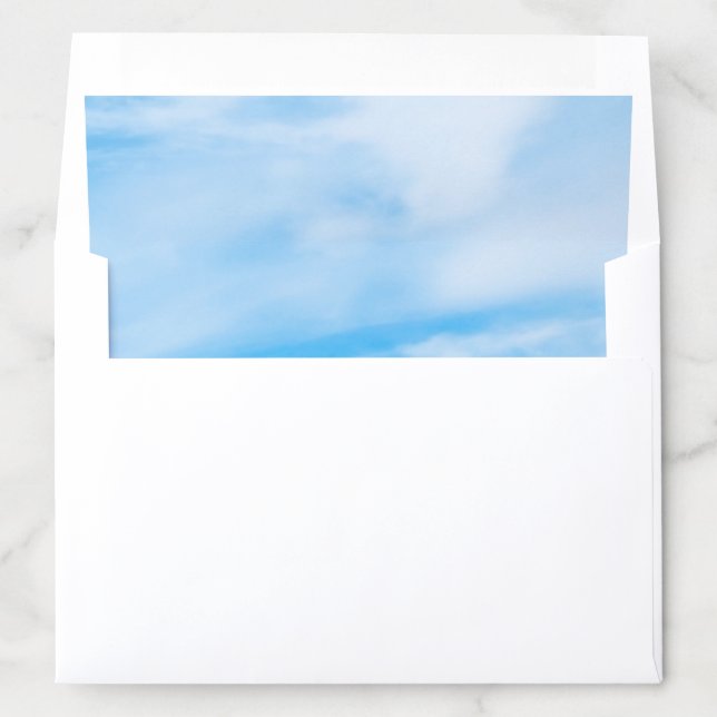 Trendy Nature Elegant Blue Sky Clouds Modern Envelope Liner (In Envelope)