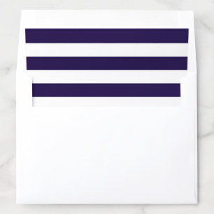 Trendy Nautical Navy Blue & White Stripe Wedding Envelope Liner