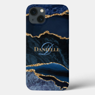 Navy Gold iPhone Cases Covers Zazzle