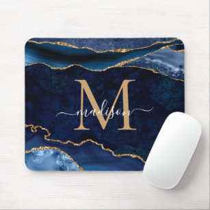 Personalized Mousepad Neutral Watercolor Personalized Monogram Mouse pad