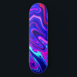 Trendy neon blue pink turquoise Abstract Skateboard<br><div class="desc">Trendy neon blue pink turquoise Abstract Pattern</div>