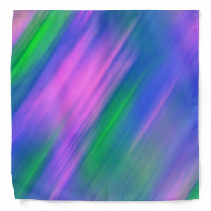 Trendy Neon Bright Blue green pink Abstract  Bandana