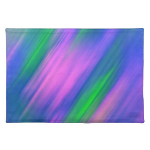 Trendy Neon Bright Blue green pink Abstract Cloth Placemat