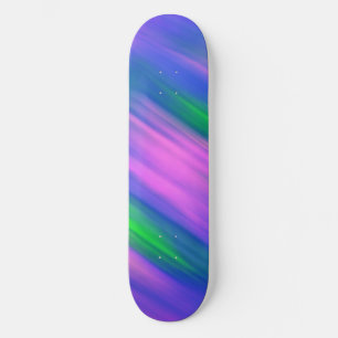 Trendy Neon Bright Blue green pink Abstract Skateboard
