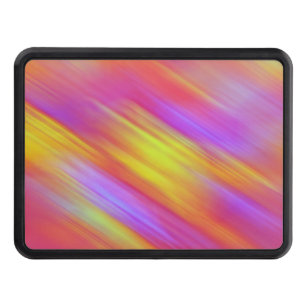 Trendy Neon Bright Red Pink Yellow Abstract Hitch Cover