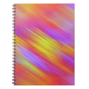 Trendy Neon Bright Red Pink Yellow Abstract Notebook