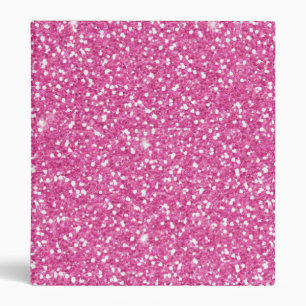 Trendy Neon Hot Pink Glitter Binder
