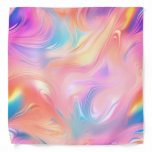 Trendy neon Pink Blue yellow abstract waves Bandana