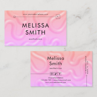 Trendy Neon Pink Lashes Spa Beauty Salon Business Card
