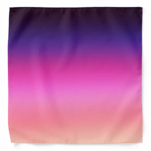 Trendy neon pink purple and light orange gradient bandana
