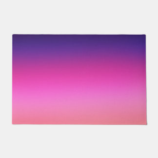 Trendy neon pink purple and light orange gradient  doormat
