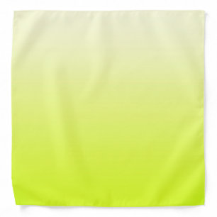 Trendy Neon Yellow to Vintage White Ombre Gradient Bandana