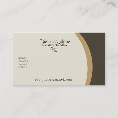 Cream Golden Brown Sleek Business Card Templates