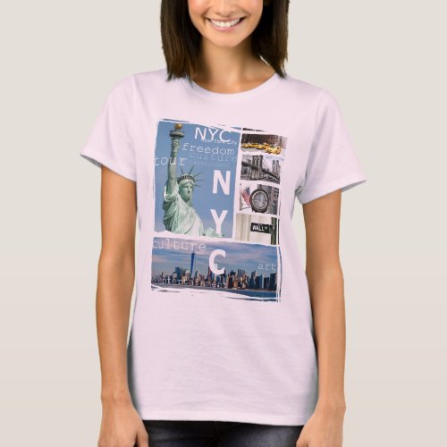 Trendy New York City Manhattan Nyc Liberty Statue T_Shirt