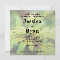Trendy Non-Traditional Weed Wedding Design