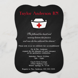 Trendy Nursing School Graduation Announcement