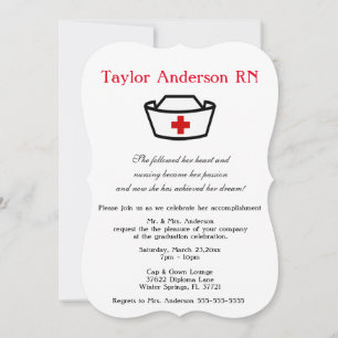 Trendy Nursing School Graduation Announcement