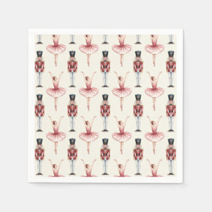 Trendy Nutcracker and Ballerina ballet dancer Napkins