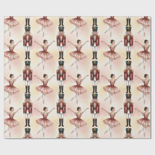 Trendy Nutcracker and Ballerina ballet dancer Wrapping Paper