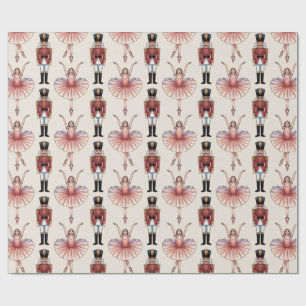 Trendy Nutcracker and Ballerina ballet dancer Wrapping Paper