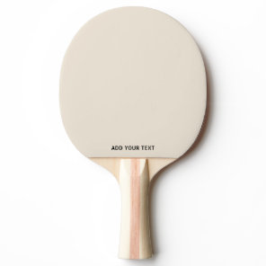 Trendy Oatmeal Beige - Custom Ping Pong Paddle