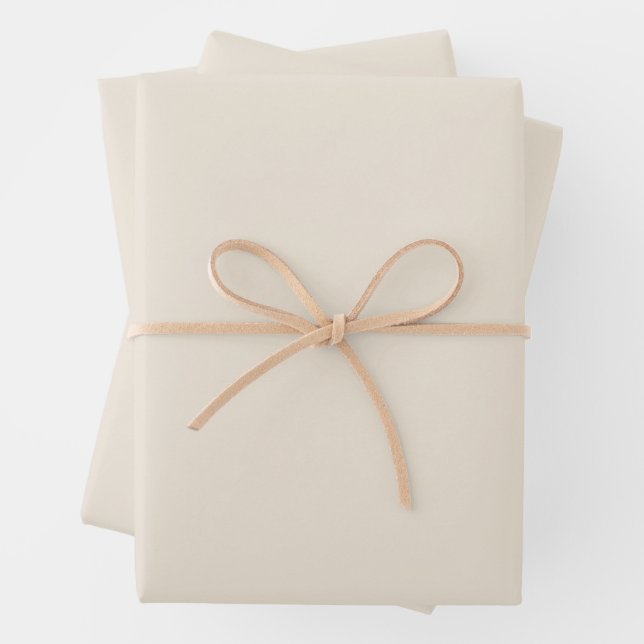 Trendy Oatmeal Beige - Wrapping Paper Sheets Set (In situ)