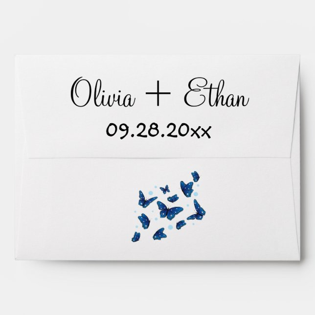 trendy of colorful Butterflies Envelope (Back (Top Flap))