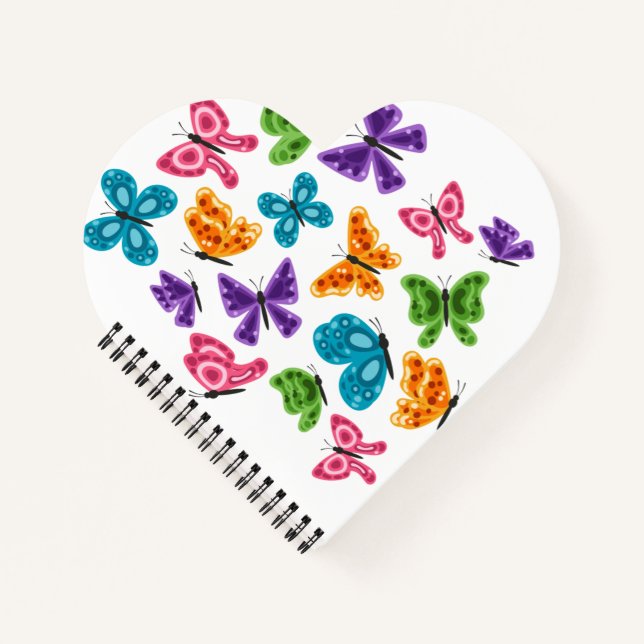 trendy of colorful Butterflies   Notebook (Front)
