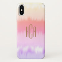 Trendy Ombré Tie Dye in Blush Pink and Coral iPhone X Case