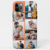 Trendy Orange 7 Photo Collage Case-Mate iPhone Case (Back)