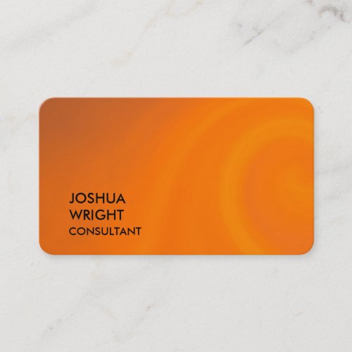 Trendy Orange Attractive Plain Rounded Corner Business Card