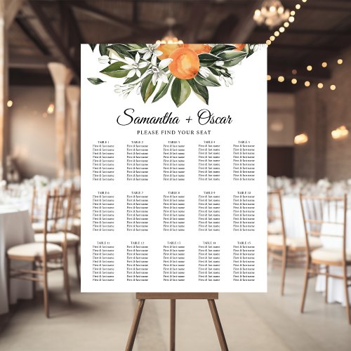 Trendy Orange Flowers  Leaf Beauty Frame Poster