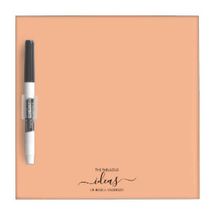 Trendy orange name dry erase board