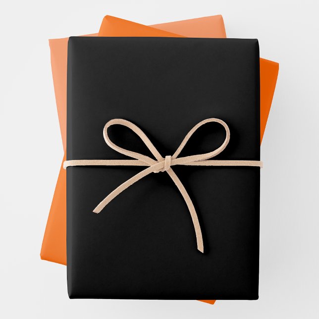 Trendy Orange, Pale Orange & Black Complementary Wrapping Paper Sheets (Trendy Orange, Pale Orange & Black Complementary Wrapping Paper Sheets)