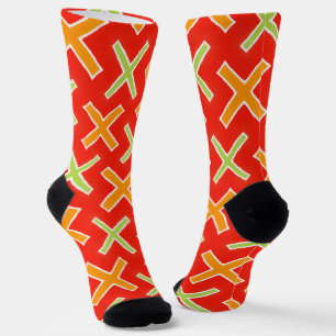  Trendy Orange pattern  Socks