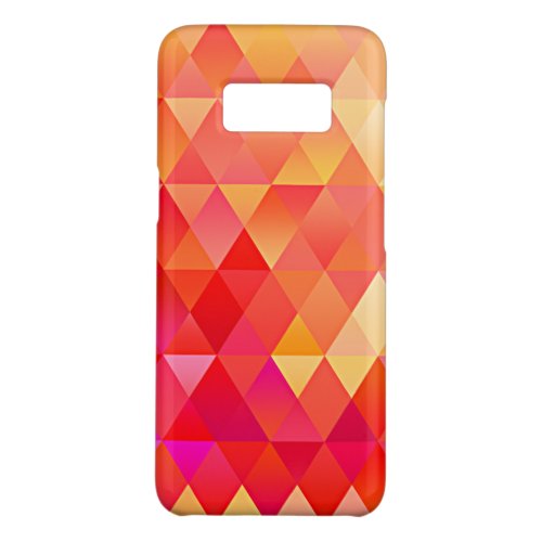 Trendy Orange Pink Summery Triangles Art Pattern Case_Mate Samsung Galaxy S8 Case
