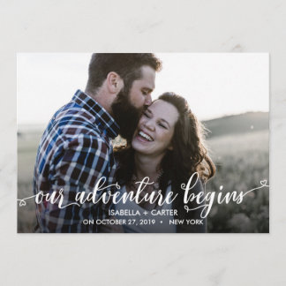 TRENDY OUR ADVENTURE BEGINS PHOTO SAVE THE DATE