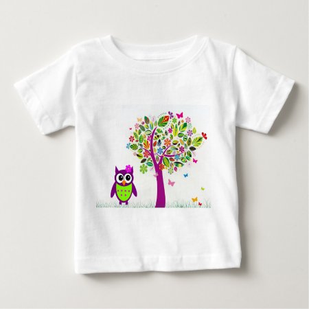 Trendy Owl Baby T-shirt