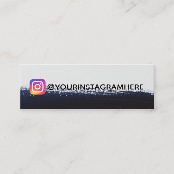 Trendy Paint Stripe Instagram Social Media Mini Business Card by TwoTravelledTeens at Zazzle