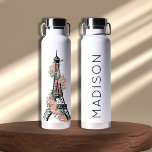 Trendy Paris Eiffel Tower Gift From France Custom Water Bottle<br><div class="desc">A simple and cute personalized name stainless steel water bottle. Add your name and make it yours. You can choose the style, bottle size, font, and color of this bottle. Feel free to visit my store for more designs. Great idea to send this cute bottle to your family and friends...</div>