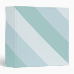 Trendy Pastel Blue Green Colors Stripes Template 3 Ring Binder