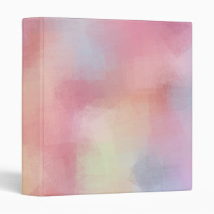 Trendy Pastel Colors Yellow Blue Purple Green Red 3 Ring Binder