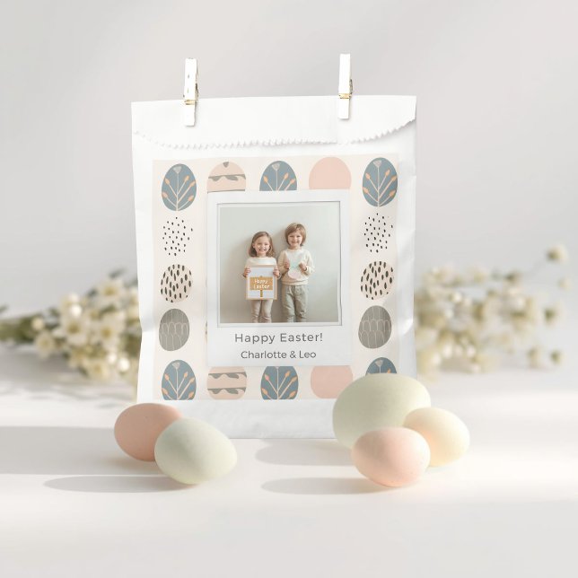Trendy Pastel Easter Photo | Personalized Favor Bag (Creator Uploaded)