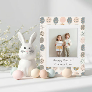 Trendy Pastel Easter Photo Postcard Personalized