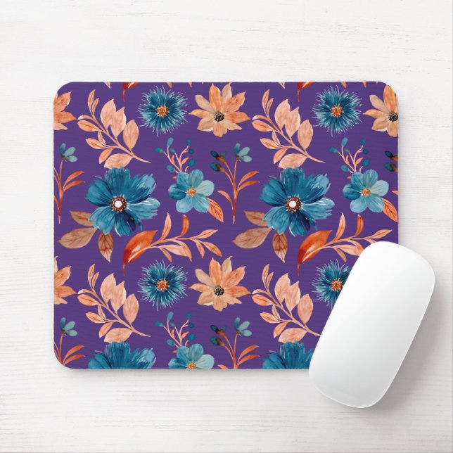  Trendy Pastel Flowers Mouse Pad (With Mouse)