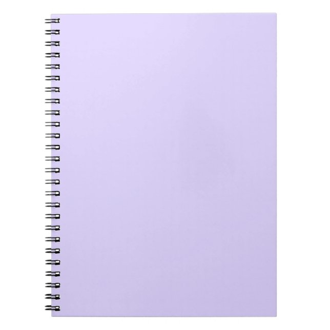 Trendy Pastel Lavender Blue Solid Color | Elegant Notebook (Front)