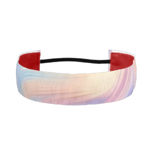 Trendy pastel Pink Blue yellow abstract waves Athletic Headband