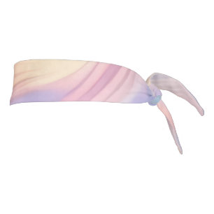 Trendy pastel Pink Blue yellow abstract waves Tie Headband