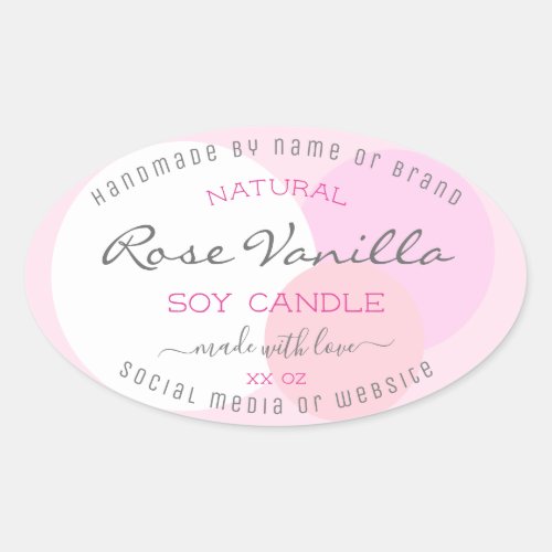 Trendy Pastel Pink Colors Product Packaging Labels