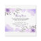 Trendy Pastel Purple Floral Chic Wedding Reception